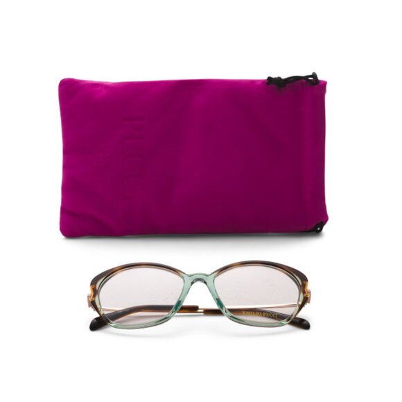 EMILIO PUCCI Light Green 54mm Cat Eye Sunglasses